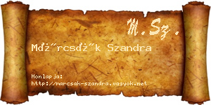 Márcsák Szandra névjegykártya